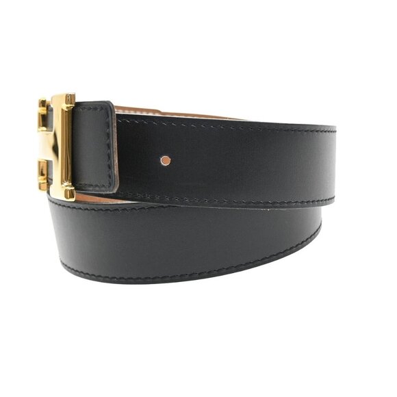 HERMES Constance H Logo Reversible Buckle Belt Leather Size 70 BK BN GHW 70RL196 - Picture 2 of 10